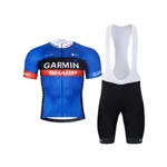BONAVELO Cyklistický krátky dres a krátke nohavice - GARMIN SHARP - modrá/čierna BONAVELO Cyklistický krátky dres a krátke nohavice - GARMIN SHARP - modrá/čierna