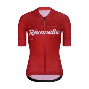 RIVANELLE Cyklistický dres s krátkym rukávom - GEAR UP - červená RIVANELLE Cyklistický dres s krátkym rukávom - GEAR UP - červená