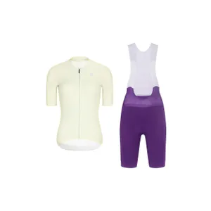 RIVANELLE Cyklistický krátky dres a krátke nohavice - ELEVATE - fialová/ivory RIVANELLE Cyklistický krátky dres a krátke nohavice - ELEVATE - fialová/ivory