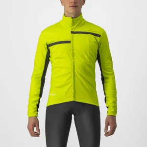 CASTELLI Cyklistická zateplená bunda - TRANSITION 2 - žltá CASTELLI Cyklistická zateplená bunda - TRANSITION 2 - žltá
