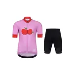 HOLOKOLO Cyklistický krátky dres a krátke nohavice - FRUIT KIDS - čierna HOLOKOLO Cyklistický krátky dres a krátke nohavice - FRUIT KIDS - čierna