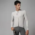 ALÉ Cyklistický dres s dlhým rukávom letný - COLOR BLOCK PRAGMA - béžová ALÉ Cyklistický dres s dlhým rukávom letný - COLOR BLOCK PRAGMA - béžová