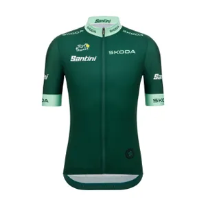 SANTINI Cyklistický dres s krátkym rukávom - TOUR DE FRANCE - GREEN JERSEY - zelená SANTINI Cyklistický dres s krátkym rukávom - TOUR DE FRANCE - GREEN JERSEY - zelená