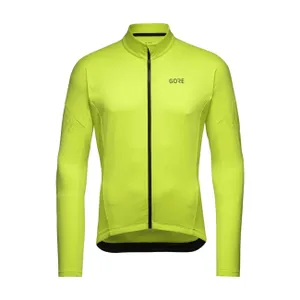 GORE Cyklistický dres s dlhým rukávom zimný - C3 THERMO - žltá GORE Cyklistický dres s dlhým rukávom zimný - C3 THERMO - žltá