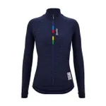 SANTINI Cyklistický dres s dlhým rukávom zimný - UCI OFFICIAL W - modrá SANTINI Cyklistický dres s dlhým rukávom zimný - UCI OFFICIAL W - modrá