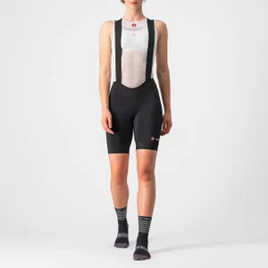 CASTELLI Cyklistické nohavice krátke s trakmi - ENDURANCE LADY - čierna CASTELLI Cyklistické nohavice krátke s trakmi - ENDURANCE LADY - čierna