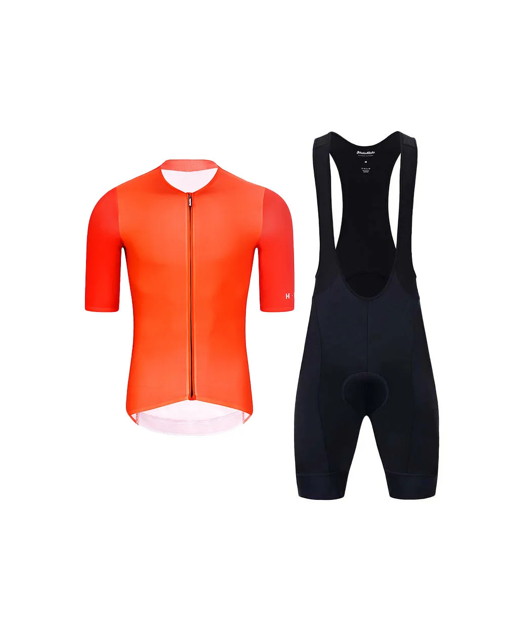 HOLOKOLO Cyklistický krátky dres a krátke nohavice - PERFORMANCE - oranžová/čierna HOLOKOLO Cyklistický krátky dres a krátke nohavice - PERFORMANCE - oranžová/čierna