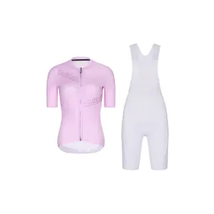 RIVANELLE Cyklistický krátky dres a krátke nohavice - CRYSTELLE - biela/ružová RIVANELLE Cyklistický krátky dres a krátke nohavice - CRYSTELLE - biela/ružová