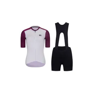 RIVANELLE Cyklistický krátky dres a krátke nohavice - TECHNICAL - biela/čierna/bordová RIVANELLE Cyklistický krátky dres a krátke nohavice - TECHNICAL - biela/čierna/bordová