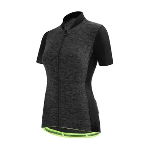SANTINI Cyklistický dres s krátkym rukávom - COLORE PURO LADY - šedá/čierna SANTINI Cyklistický dres s krátkym rukávom - COLORE PURO LADY - šedá/čierna