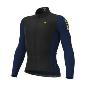 ALÉ Cyklistický dres s dlhým rukávom zimný - R-EV1 WARM RACE 2.0 - modrá ALÉ Cyklistický dres s dlhým rukávom zimný - R-EV1 WARM RACE 2.0 - modrá