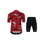 HOLOKOLO Cyklistický krátky dres a krátke nohavice - SPEED - čierna/červená/viacfarebná HOLOKOLO Cyklistický krátky dres a krátke nohavice - SPEED - čierna/červená/viacfarebná