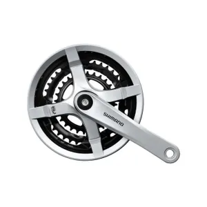 SHIMANO kľuky s prevodníkom - TOURNEY TY501 170mm 48/38/28 - strieborná SHIMANO kľuky s prevodníkom - TOURNEY TY501 170mm 48/38/28 - strieborná