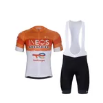 BONAVELO Cyklistický krátky dres a krátke nohavice - INEOS GRENADIERS 2026 - čierna/oranžová/biela BONAVELO Cyklistický krátky dres a krátke nohavice - INEOS GRENADIERS 2026 - čierna/oranžová/biela