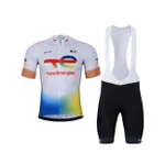 BONAVELO Cyklistický krátky dres a krátke nohavice - TOTAL ENERGIES 2025 - modrá/biela/žltá/čierna BONAVELO Cyklistický krátky dres a krátke nohavice - TOTAL ENERGIES 2025 - modrá/biela/žltá/čierna