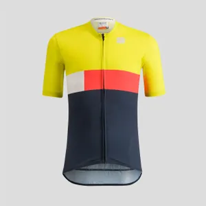 SPORTFUL Cyklistický dres s krátkym rukávom - SNAP KID - žltá/viacfarebná SPORTFUL Cyklistický dres s krátkym rukávom - SNAP KID - žltá/viacfarebná