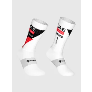 PISSEI Cyklistické ponožky klasické - UAE TEAM EMIRATES 2026 AERO - biela/červená/čierna PISSEI Cyklistické ponožky klasické - UAE TEAM EMIRATES 2026 AERO - biela/červená/čierna