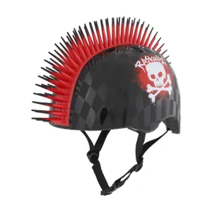 BELL Cyklistická prilba - SKULL HAWK - čierna/červená BELL Cyklistická prilba - SKULL HAWK - čierna/červená