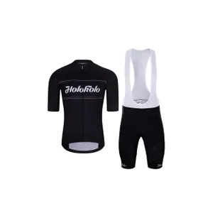 HOLOKOLO Cyklistický krátky dres a krátke nohavice - GEAR UP - čierna HOLOKOLO Cyklistický krátky dres a krátke nohavice - GEAR UP - čierna