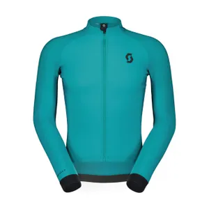 SCOTT Cyklistický dres s dlhým rukávom zimný - PRO WARM - tyrkysová SCOTT Cyklistický dres s dlhým rukávom zimný - PRO WARM - tyrkysová