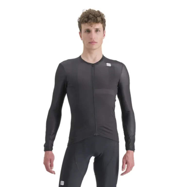 Pánsky cyklistický dres s dlhým rukávom SPORTFUL Matchy long sleeve jersey, black Pánsky cyklistický dres s dlhým rukávom SPORTFUL Matchy long sleeve jersey, black