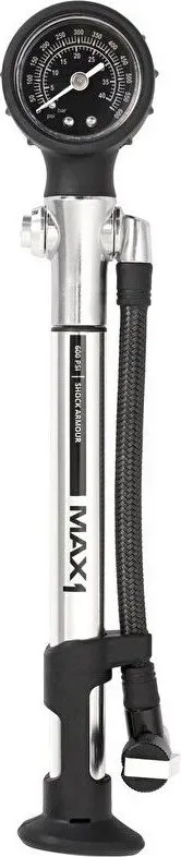 Šport a outdoor | Cyklistika | Cyklodoplnky | Pumpy - MAX1 Shock Sport Armour 600 PSI s manometrom Šport a outdoor | Cyklistika | Cyklodoplnky | Pumpy - MAX1 Shock Sport Armour 600 PSI s manometrom