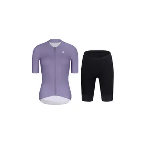 RIVANELLE Cyklistický krátky dres a krátke nohavice - ELEVATE - čierna/fialová RIVANELLE Cyklistický krátky dres a krátke nohavice - ELEVATE - čierna/fialová