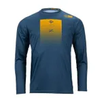 KENNY Cyklistický dres s dlhým rukávom letný - FACTORY - žltá/modrá KENNY Cyklistický dres s dlhým rukávom letný - FACTORY - žltá/modrá