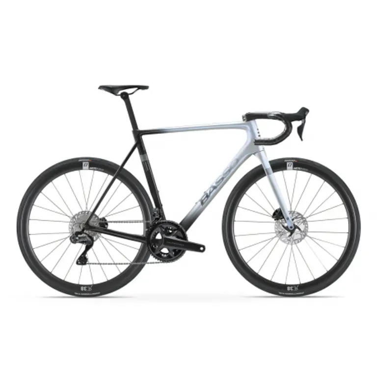 Cestný bicykel BASSO Diamante disc, fade opal white, Shimano Ultegra Di2, Microtech RE38 Cestný bicykel BASSO Diamante disc, fade opal white, Shimano Ultegra Di2, Microtech RE38