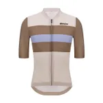 SANTINI Cyklistický dres s krátkym rukávom - BENGAL - béžová/hnedá/svetlo modrá SANTINI Cyklistický dres s krátkym rukávom - BENGAL - béžová/hnedá/svetlo modrá