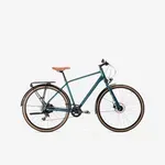 Mestský bicykel - Mestský bicykel LD 900 na dlhé trasy s vysokým rámom modrozelený Mestský bicykel - Mestský bicykel LD 900 na dlhé trasy s vysokým rámom modrozelený