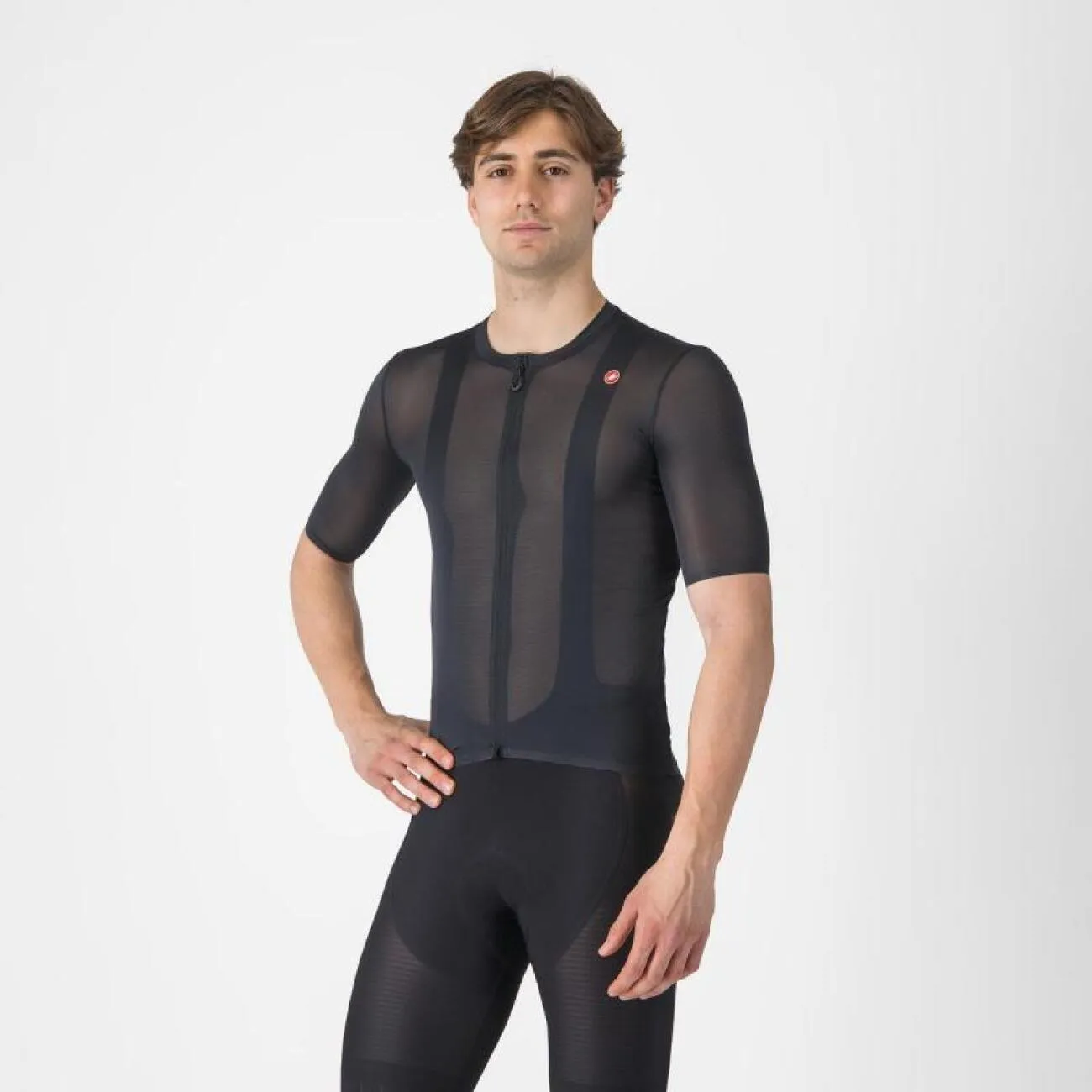 CASTELLI Cyklistický dres s krátkym rukávom - A/C - čierna CASTELLI Cyklistický dres s krátkym rukávom - A/C - čierna