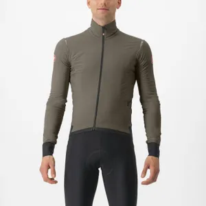 CASTELLI Cyklistická zateplená bunda - ALPHA FLIGHT ROS - hnedá CASTELLI Cyklistická zateplená bunda - ALPHA FLIGHT ROS - hnedá