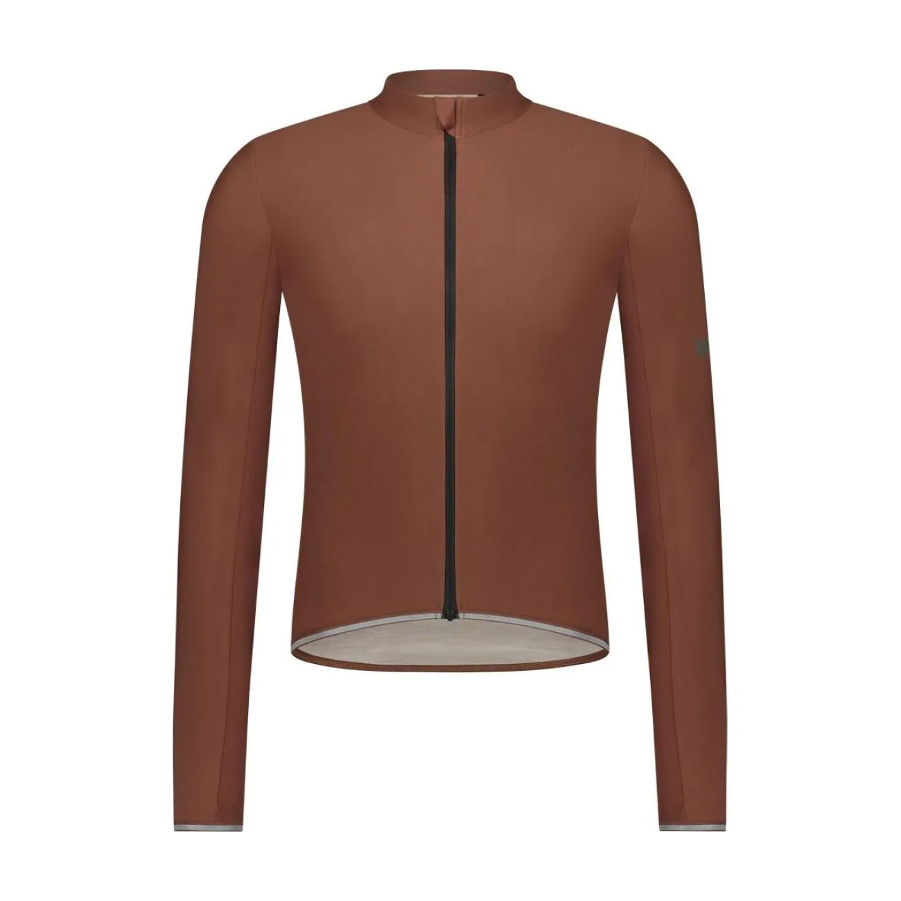 SHIMANO Cyklistický dres s dlhým rukávom letný - EVOLVE MERINO LONG - hnedá SHIMANO Cyklistický dres s dlhým rukávom letný - EVOLVE MERINO LONG - hnedá