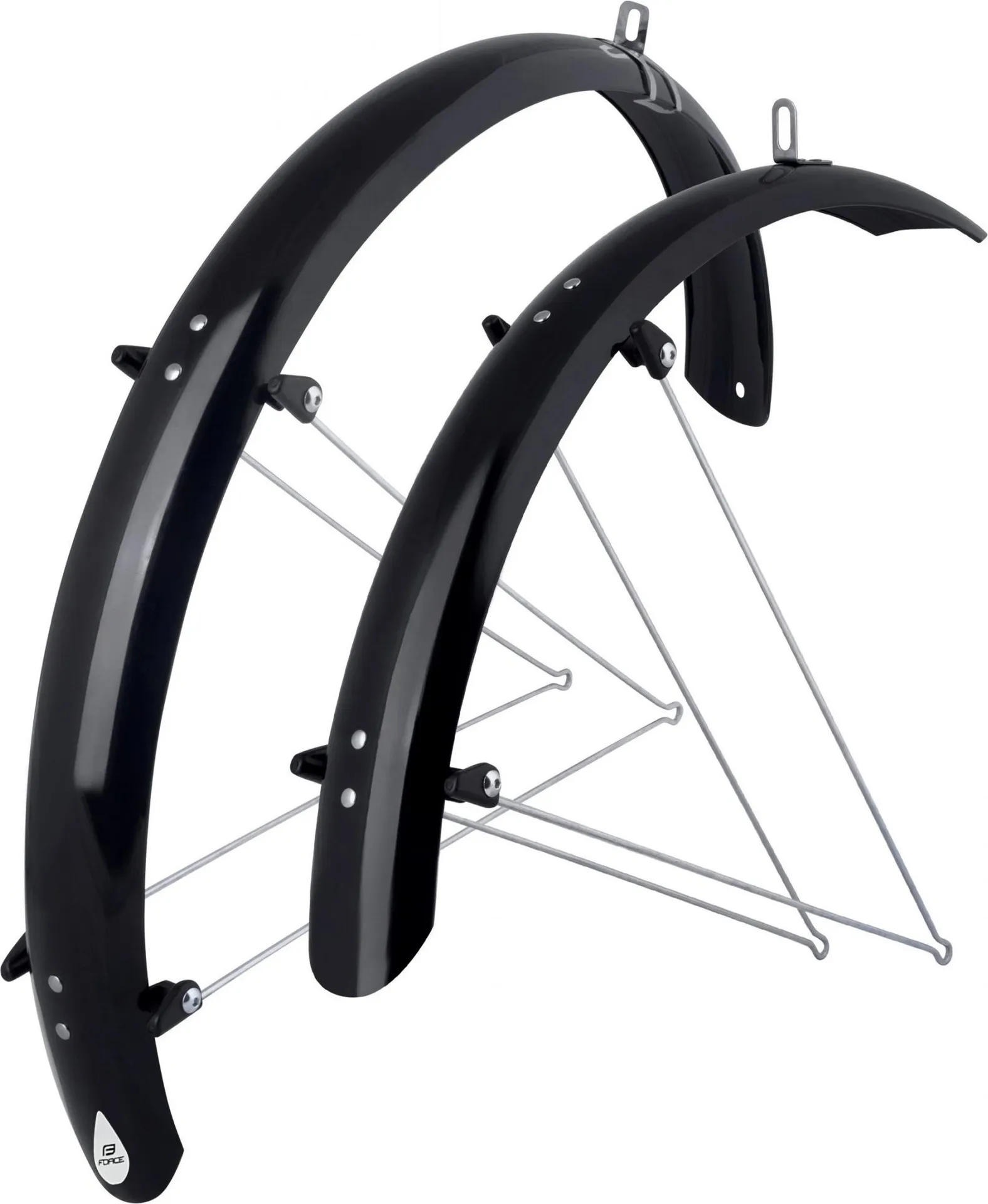 Šport a outdoor | Cyklistika | Cyklodoplnky | Blatníky - Force Aluflex 26" + vzpery, čierny Šport a outdoor | Cyklistika | Cyklodoplnky | Blatníky - Force Aluflex 26" + vzpery, čierny