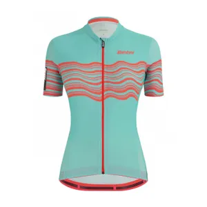 SANTINI Cyklistický dres s krátkym rukávom - TONO PROFILO LADY - oranžová/modrá SANTINI Cyklistický dres s krátkym rukávom - TONO PROFILO LADY - oranžová/modrá