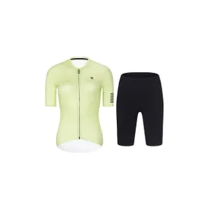 RIVANELLE Cyklistický krátky dres a krátke nohavice - VICTORIOUS ELITE - svetlo zelená/čierna RIVANELLE Cyklistický krátky dres a krátke nohavice - VICTORIOUS ELITE - svetlo zelená/čierna