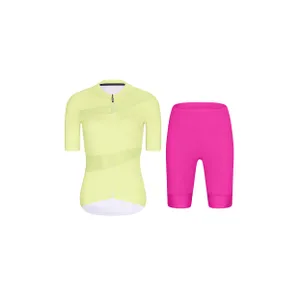 RIVANELLE Cyklistický krátky dres a krátke nohavice - GLAMOR - cyklamenová/žltá RIVANELLE Cyklistický krátky dres a krátke nohavice - GLAMOR - cyklamenová/žltá