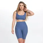 ATHLEEYA Cyklistické nohavice krátke bez trakov - ESSENTIAL - modrá ATHLEEYA Cyklistické nohavice krátke bez trakov - ESSENTIAL - modrá