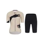 RIVANELLE Cyklistický krátky dres a krátke nohavice - HANDS LADY - čierna/béžová RIVANELLE Cyklistický krátky dres a krátke nohavice - HANDS LADY - čierna/béžová