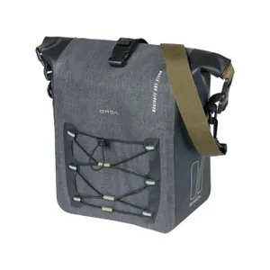 BASIL Cyklistická taška - NAVIGATOR STORM M - šedá/čierna BASIL Cyklistická taška - NAVIGATOR STORM M - šedá/čierna