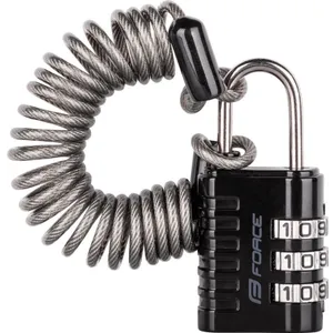 Šport a outdoor | Cyklistika | Cyklodoplnky | Zámky - Force Small 2 zámok špirálový kódový 120 cm/3 mm, čierny Šport a outdoor | Cyklistika | Cyklodoplnky | Zámky - Force Small 2 zámok špirálový kódový 120 cm/3 mm, čierny