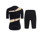 RIVANELLE Cyklistický krátky dres a krátke nohavice - GLAMOR - béžová/čierna RIVANELLE Cyklistický krátky dres a krátke nohavice - GLAMOR - béžová/čierna