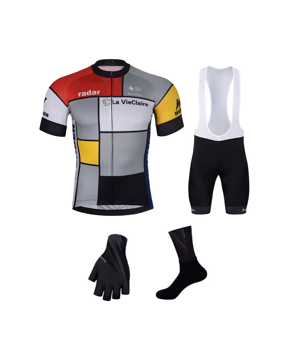 BONAVELO Cyklistický mega set - 1985 LA VIE CLAIRE - biela/viacfarebná/čierna BONAVELO Cyklistický mega set - 1985 LA VIE CLAIRE - biela/viacfarebná/čierna