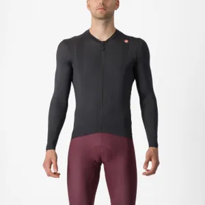CASTELLI Cyklistický dres s dlhým rukávom letný - ESPRESSO - antracitová CASTELLI Cyklistický dres s dlhým rukávom letný - ESPRESSO - antracitová