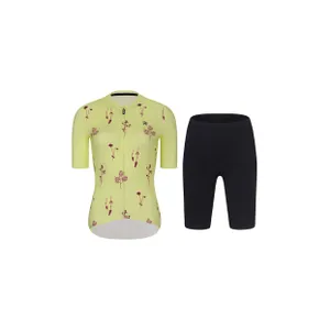 RIVANELLE Cyklistický krátky dres a krátke nohavice - METTLE LADY - čierna/žltá RIVANELLE Cyklistický krátky dres a krátke nohavice - METTLE LADY - čierna/žltá