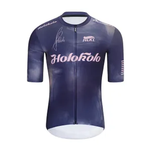 HOLOKOLO Cyklistický dres s krátkym rukávom - TEAM SPIRIT - antracitová/fialová HOLOKOLO Cyklistický dres s krátkym rukávom - TEAM SPIRIT - antracitová/fialová