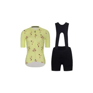 RIVANELLE Cyklistický krátky dres a krátke nohavice - METTLE LADY - žltá/čierna RIVANELLE Cyklistický krátky dres a krátke nohavice - METTLE LADY - žltá/čierna