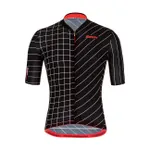 SANTINI Cyklistický dres s krátkym rukávom - SLEEK DINAMO - čierna/červená SANTINI Cyklistický dres s krátkym rukávom - SLEEK DINAMO - čierna/červená
