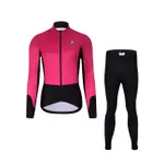 HOLOKOLO Cyklistická zimná bunda a nohavice - CLASSIC LADY - čierna/ružová HOLOKOLO Cyklistická zimná bunda a nohavice - CLASSIC LADY - čierna/ružová